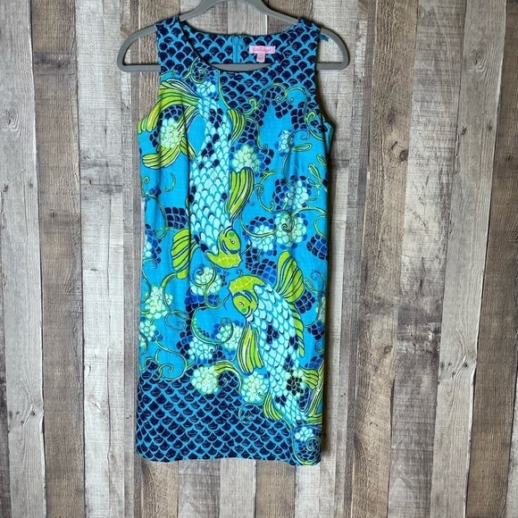 Lilly Pulitzer Stephanie Dress in Don't Be Koi - Picture 2 of 9